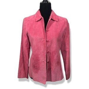 Valerie by Valerie stevens pink jacket 100%suede